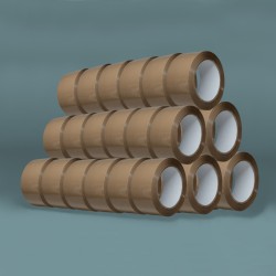Ruban adhésif d'emballage 48mm x 100m - Havane - 28µ - 36 rouleaux