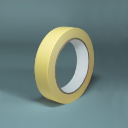 Yellow Masking Tape 25mm x 50m - Pack of 36 rolls | Strong Adhesion & Easy Application
