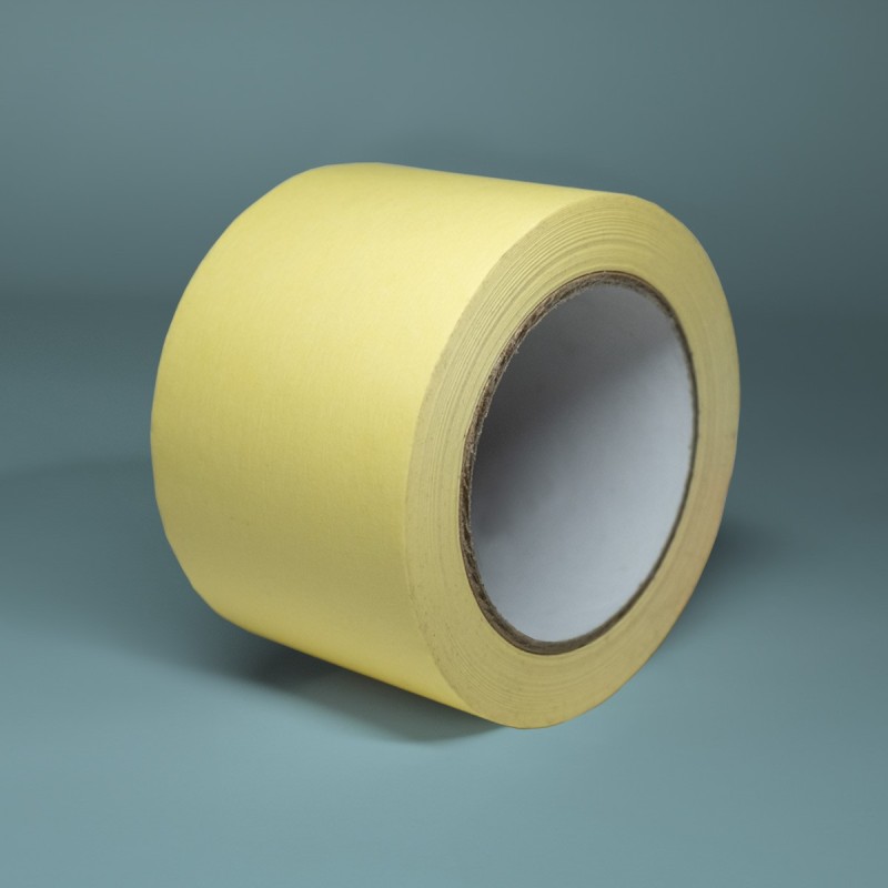 Yellow Masking Tape 75mm x 50m - Sold Individually | Strong Adhesion & Easy Application