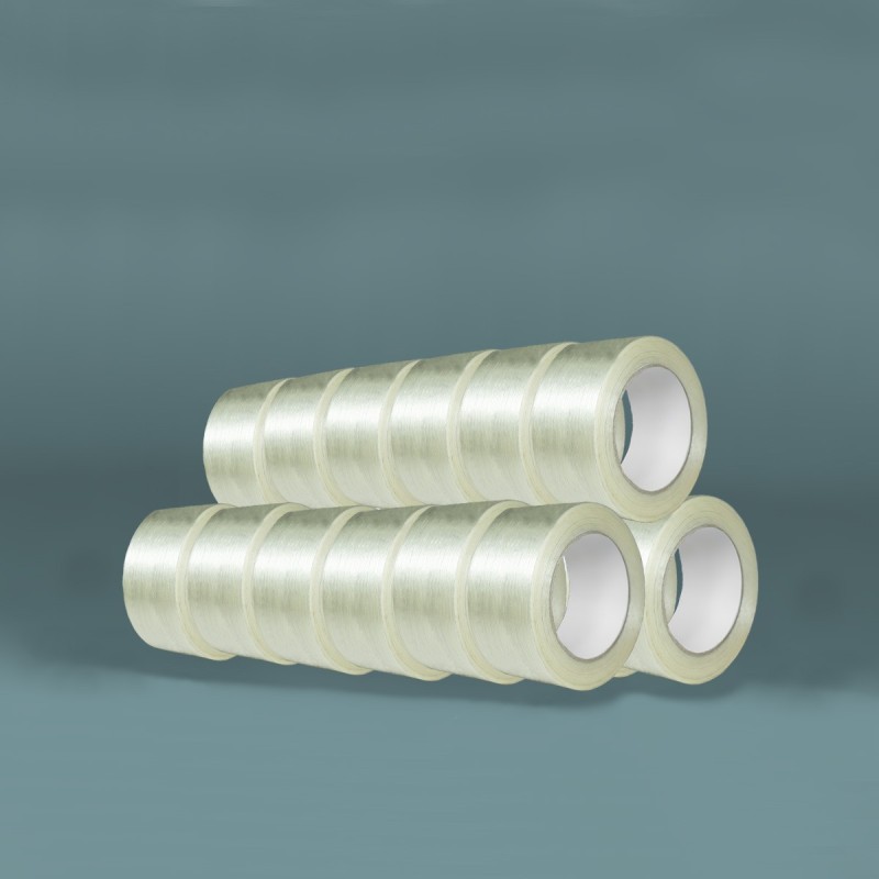 Ruban adhésif d'emballage 19mm x 50m - Transparent - Armé fil à fil - 130µ - 18 rouleaux adhésifs