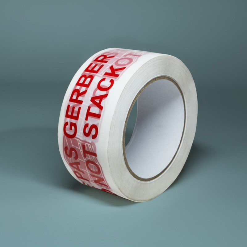 Pre-Printed "NE PAS GERBER" Packing Tape - 50 mm x 100 m - 28µ - BOPP Film - 1 Adhesive Roll