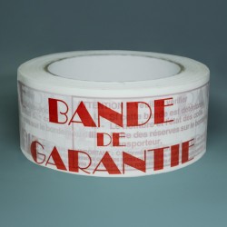 Ruban Adhésif BANDE DE GARANTIE - 50 mm x 100 m - 28µ - BOPP - Vendu à l’Unité | Haute Adhérence & Déroulement Silencieux