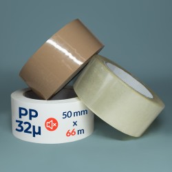 Ruban adhésif personnalisable Acrylique Silencieux 50mm x 66m - Polypropylène - 32µ- 36 rouleaux