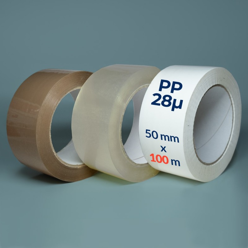 Ruban adhésif personnalisable 50mm x 100m - Polypropylène - Acrylique - 28µ - 36 rouleaux