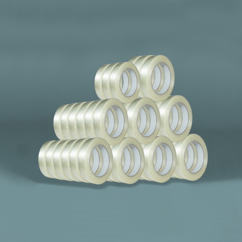 Reinforced Filament Packing Tape 19mm x 50m - Transparent - 130µ - 48 Rolls
