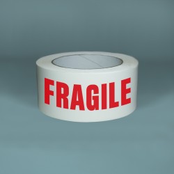 Ruban Adhésif Pré-Imprimé FRAGILE - 50 mm x 100 m - 36 rouleaux adhésifs - 28µ - Film BOPP