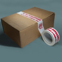 Pre-Printed "NE PAS DEPALETTISER" Packing Tape - 50 mm x 100 m - 28µ - BOPP Film - Pack of 36 Rolls