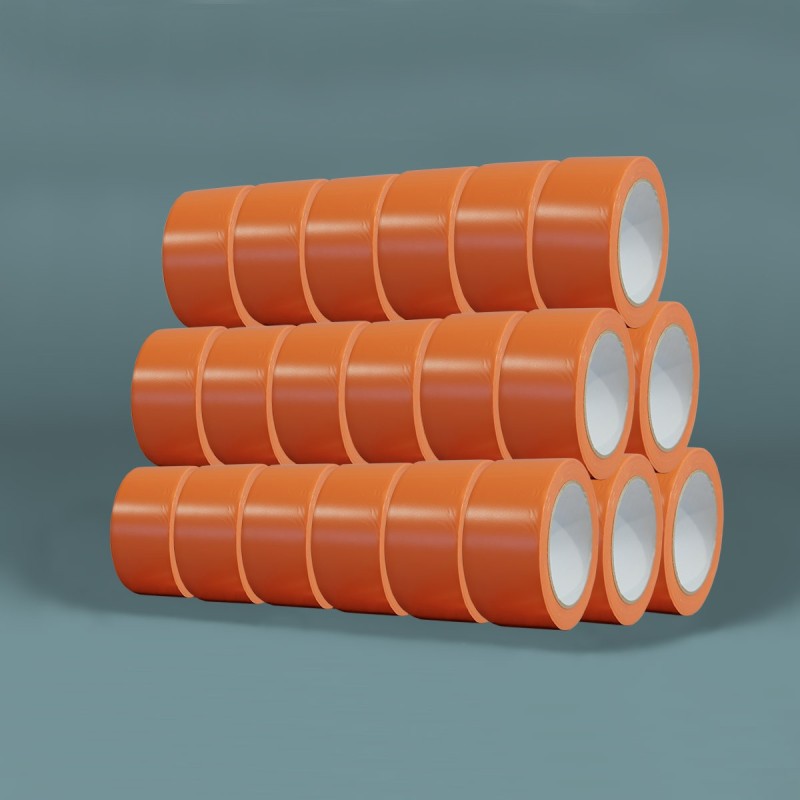 Ruban Adhésif PVC Orange 50mm x 33m - 36 rouleaux - Ruban adhésif spécial bâtiment | Pro & Particuliers