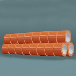 Ruban Adhésif PVC Orange 75mm x 33m - 24 rouleaux - Ruban adhésif spécial bâtiment | Pro & Particuliers