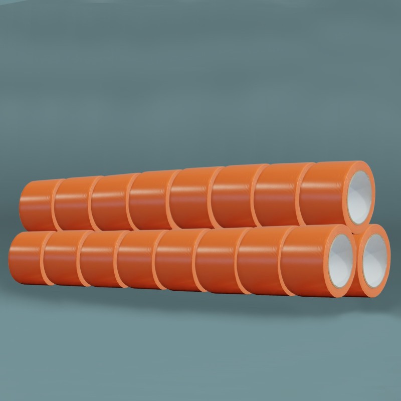 Ruban Adhésif PVC Orange 75mm x 33m - 24 rouleaux - Ruban adhésif spécial bâtiment | Pro & Particuliers