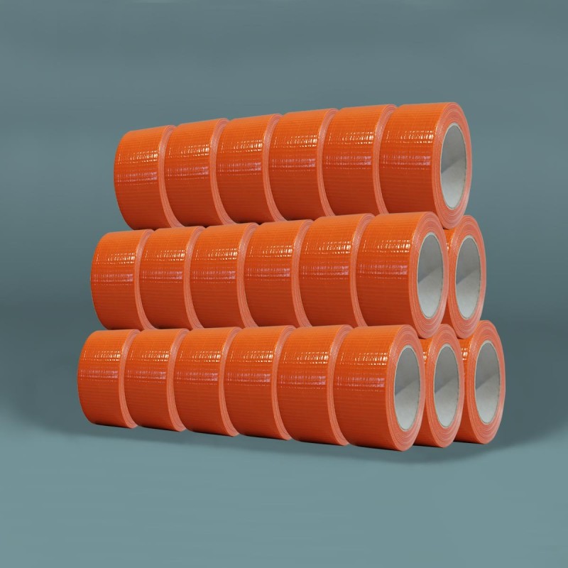 Ruban adhésif toilé orange 50 mm x 33 m - 36 rouleaux adhésifs - Fixation et réparation | Pro & Particuliers
