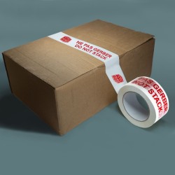 Pre-Printed "NE PAS GERBER" Packing Tape - 50 mm x 100 m - 28µ - BOPP Film - 1 Adhesive Roll