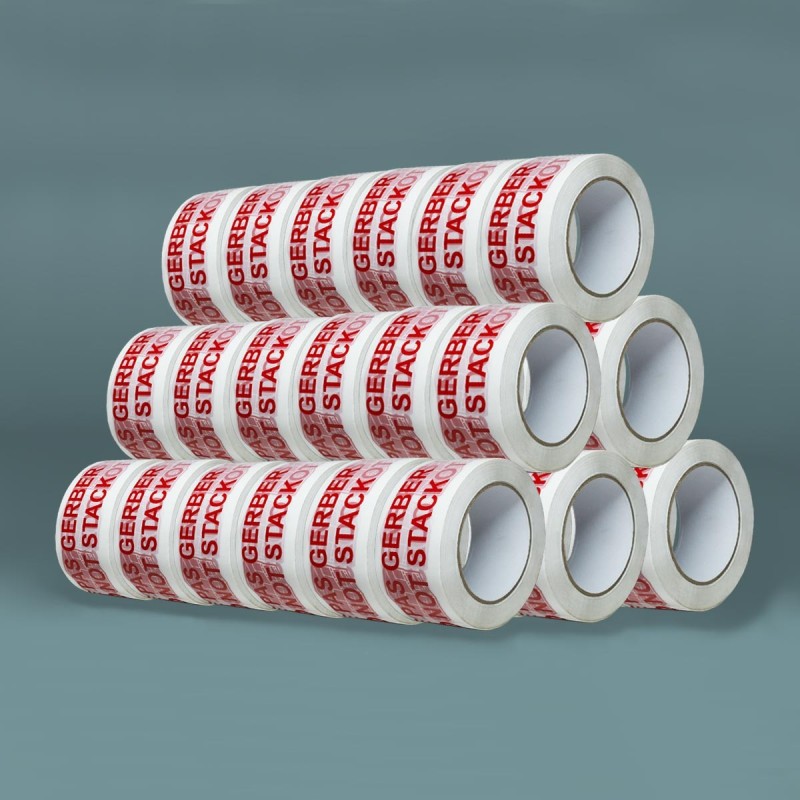 Pre-Printed "NE PAS GERBER" Packing Tape - 50 mm x 100 m - 28µ - BOPP Film - Pack of 36 Rolls