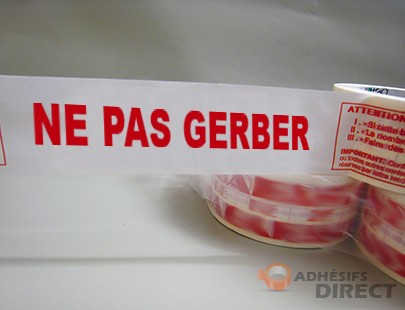 Adhésif d'emballage PP imprimé "NE PAS GERBER" - rouleau adhesif - ruban adhesif